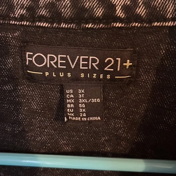 Forever 21 Gray Distressed Denim Jacket - Picture 5 of 6